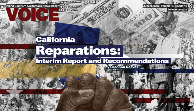 VOICE newspaper cover about California reparations